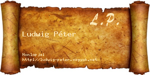 Ludwig Péter névjegykártya